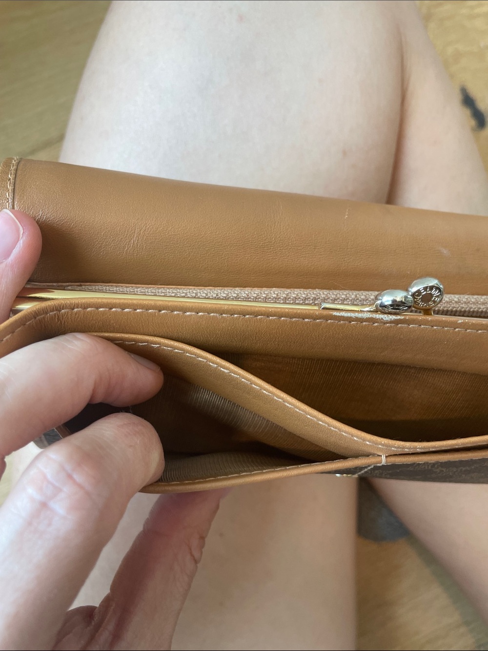 Celine Brown and Tan Triomphe Continental Wallet - Picture 13 of 16